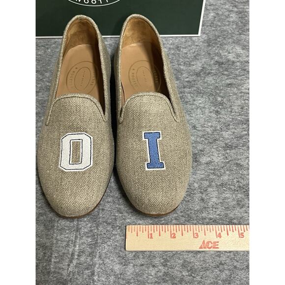 Stubbs Wooten Slippers Mens 10 Beige Tan Shoes‎ Linen Loafers OI Limited Edition - Picture 7 of 10